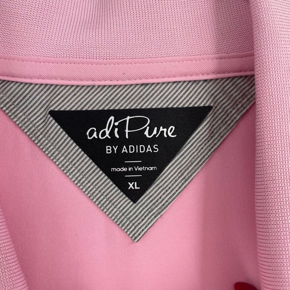 Adidas‎ Golf AdiPure Polo Shirt Men's Size XL Pink - Picture 7 of 9